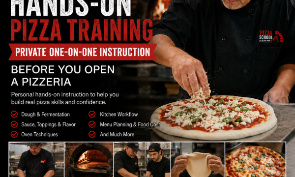 Private one-on-one hands-on pizza training at Pizza School of New York in Staten Island